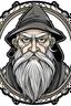 Placeholder: Gothic dwarf with silver beard and black veins in the style of medieval religious icon