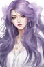 Placeholder: pretty young girl, purple long haired