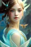 Placeholder: portrait of a water fairy, watery wings, highly detailed, detailed face, smooth, sharp focus, chiaroscuro, digital painting, rossdraws, artgerm and greg rutkowski and alphonse mucha