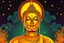 Placeholder: pop art pixels 1000 images golden budha in the style of klimt