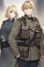 Placeholder: German soldier grey uniform Blond hair and short beard