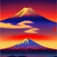 Placeholder: Ukiyo-e painting of a mount fuji at sunset