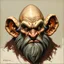 Placeholder: Dnd, fantasy, dwarf, handpainted by a renaissance artist, oil painting, head portrait, sturdy, mighty, grizzled, old, angry, barbarian, big round human ears