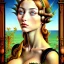 Placeholder: portrait of a beautiful busty woman with green eyes by Sandro Botticelli style