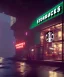 Placeholder: Starbucks, cyberpunk,