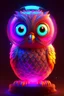 Placeholder: A cute adorable baby owl made of crystal ball with low poly eye's surrounded by glowing aura highly detailed intricated concept art trending artstation 8k