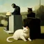 Placeholder: UN conference,a cat and human flesh-like surgical instruments and universe-like a pigeon and neuralink, surrealism,minimalism,Painting By Adrian Ghenie, Rene Magritte, Salvador Dali, Lucian Freud