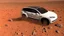 Placeholder: A Tesla's 'Model S Plaid' is doing donuts, in the 'Cydonia' region, on planet Mars. CINEMATIC. WIDE ANGLE LENS.