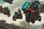 Placeholder: flying motocycle bulma cyberpunk realistic