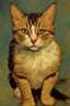 Placeholder: Portrait of a cat by Van Gogh