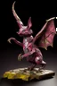 Placeholder: A magenta wind elemental bat designed in ancient Roman mosaics painted by Edgar Degas