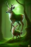 Placeholder: dream deer god druid deep forest green mystic