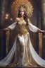 Placeholder: Beautiful Goddess Photo Portrait Fantasycore Artwork, fullbody,wearing traditional golden silver ornaments dress ,Intricate Photography, A Masterpiece