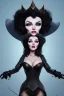 Placeholder: Joan Collins as evil queen in black leather, leather, busty, cleavage, angry, stern look. character design by cory loftis, fenghua zhong, ryohei hase, ismail inceoglu and ruan jia. unreal engine 5, artistic lighting, highly detailed, photorealistic, fantasy