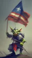 Placeholder: goblin warrior holding a flag