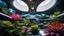 Placeholder: A futuristic botanical garden on a space station, where plants from different planets grow in zero gravity, their leaves and flowers displaying colors and patterns never seen on Earth. Award-winning photograph, 80mm focal length, chiaroscuro