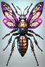 Placeholder: Expressively detailed and intricate 3d rendering of a hyperrealistic : cyberpunk insect, dystopian, neon, symetric, frontal view, artstation: award-winning: professional portrait: fantastical: clarity: 16k: ultra quality: striking: brilliance: amazing depth: masterfully crafted.