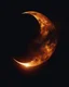 Placeholder: Moon in shape of realisitic heart, biological heart, cinematic, {abstract}, depression, space background, atmospheric, fire, DLSR, soft focus, dispersion