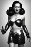 Placeholder: Joan Crawford as evil queen in black leather, busty, cleavage, dominatrix, curvy, angry, stern look. unreal 5, octane render, cinema4d, dynamic lighting, dramatic lighting, 4k, redshift render, highly detailed, hyper realistic,anthropomorphic