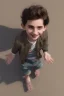 Placeholder: Timothee chalamet toddler, full body, jump, bokeh, hyper realistic