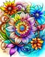 Placeholder: Steampunk Flower Mandala watercolor book cover for adults