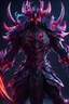 Placeholder: carnage oni machine in 8k solo leveling shadow artstyle, ronin costum, cozmic mask, dynamic pose, oshare kei, hurufiyya, rtx , neon lights, intricate details, highly detailed, high details, detailed portrait, masterpiece,ultra detailed, ultra quality