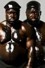 Placeholder: big black oily men