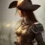 Placeholder: best quality, realistic lighting, masterpiece portrait of sara jay, details, light dusting of freckles, cowboy shot from above, simple chain hauberk, warhammerVector art matte painting digital illustration 3D shading CryEngine Behance HD 3Delight