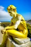 Placeholder: Neoclassicism man realistic yellow white sea cote d'azur