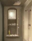 Placeholder: The shower gel box is inside a bathroom.