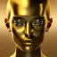 Placeholder: gold man, beautiful, soft, bue eyes, hight definition, 8k