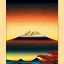 Placeholder: Ukiyo-e painting of a mount fuji at sunset