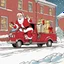 Placeholder: Santa Claus attempting to deliver presents to Taylor Swift