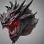 Placeholder: ice dragon, dragon portrait, portrair, dragon head, dragon face, big eyes, fangs, dragon with horns, 8k resolution, high-quality, fine-detail, fantasy, incredibly detailed, ultra high resolution, 8k, complex 3d render, cinema 4d