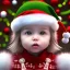 Placeholder: super Cute Christmas toddler, magnificent, majestic, Realistic photography, incredibly detailed, ultra high resolution, 8k, complex 3d render, cinema 4d.