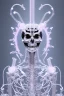 Placeholder: Futuristic Neon crystal skeleton samurai smoke glass fire water