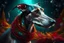 Placeholder: Imagine/ greyhound dog, Christmas card,Hyper-detailed ,8k, Hyperrealistic, splash art, concept art, mid shot, intricately detailed, color depth, dramatic, 2/3 face angle, side light, colorful background, by xanuth