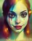 Placeholder: painting by koson ohara and marta bevacqua, Harley Quinn Smile