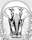 Placeholder: B/W outline art,coloring book page, full white, super detailed illustration for adult, "Elephant as Builderman", crisp line, line art, high resolution,cartoon style, smooth, law details, no shading, no fill, white background, clean line art,law background details, Sketch style, strong and clean outline, strong and black outline