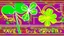 Placeholder: rave poster with Four-leaf clover and laser