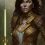 Placeholder: dungeons and dragons, female human, druid, brown hair, brown eyes, full body, realistic face, short hair, facial scarring, light skin, hair tied back