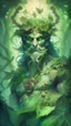 Placeholder: mischievous god surrounded by green souls