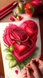 Placeholder: Valentines day, art, drawing, very realistic, detailed, vibrant colors.