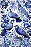 Placeholder: delft inspired ornamental designs with patterns and birds very defined details