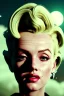 Placeholder: Ultra Realistic retro sci-fi scene, portrait, blonde woman, sweet young Marilyn Monroe face, perfect iris, tight latex coat, Strange planet background, Retro sci-fi style helmet, trees, plants, birds, fog, rain, soft color, highly detailed, unreal engine 5, ray tracing, RTX, lumen lighting, ultra detail, volumetric lighting, 3d, finely drawn, high definition, high resolution.