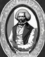 Placeholder: Outline art for coloring pages with Frederick douglass, white background, sketch style, only use black outline, white background, no shadows and well and clear outline