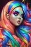 Placeholder: Anastasia Kvitko, graffiti art, splash art, street art, spray paint, oil gouache melting, acrylic, high contrast, colorful polychromatic, ultra detailed, ultra quality, CGSociety, by Jasmine Becket-Griffith