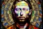 Placeholder: Thom Yorke Face stained glass, stained glass window,panel, lead caming, medieval