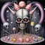 Placeholder: H.R. Giger oil painting titled "CandyLand Autopsy", Lollipop guild dystopia, saccharine anthropomorphic candy dissection, bright primary pastel colors, dynamic diagonal composition, sinister atmosphere, weirdcore, by Stephen Gammell, by Kay Nielsen, octane render, creepy, by Jim Woodring,