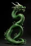 Placeholder: tall green elegant chinese dragon chasing the pearl and soaring through the air without wings